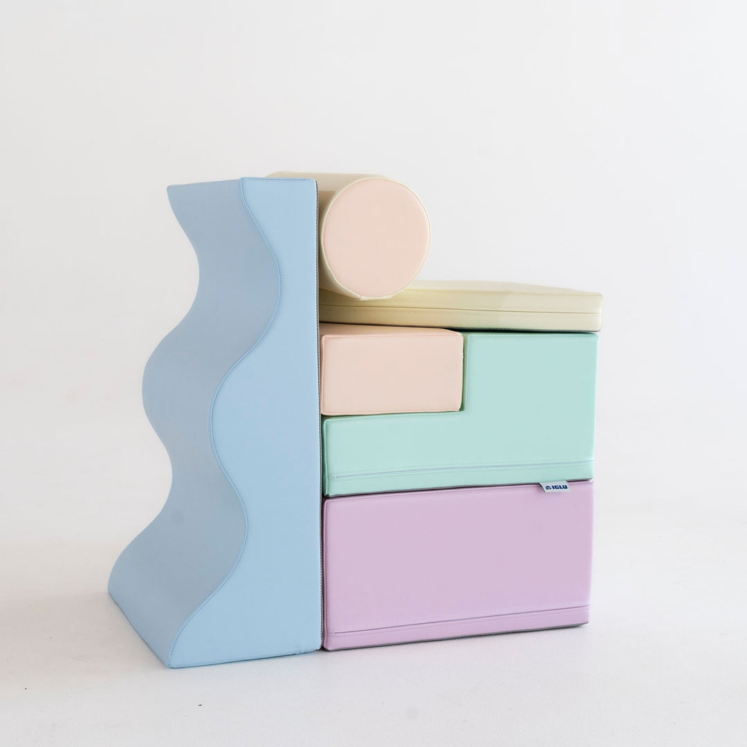 Klatresett i skum - Laurits (6 deler) – Pastel mix