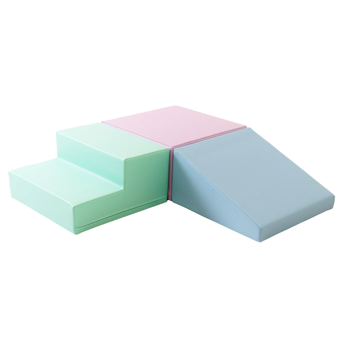 Klatresett i skum for baby - First Step Climber (3 deler) – Pastellmiks