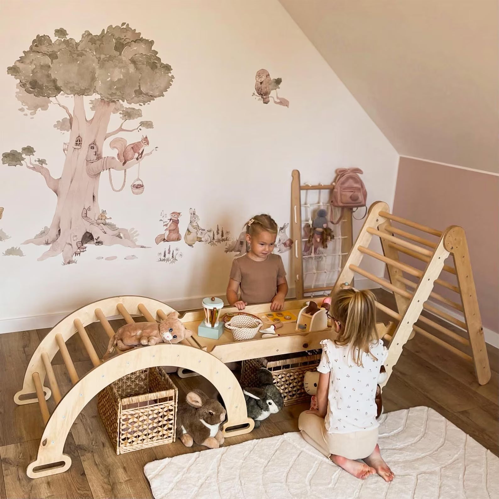 4-i-1 Montessori Klatrestativ med Nett - detaljbilde 7 - KUL KID