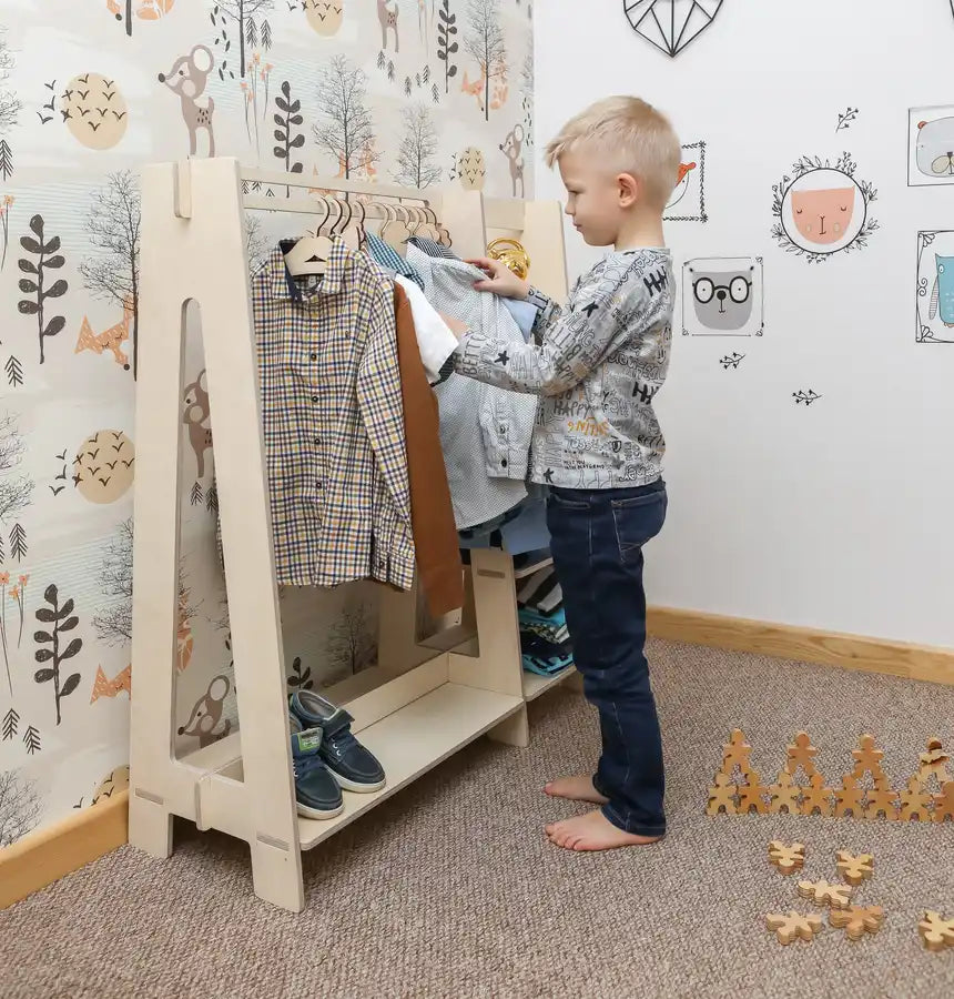 Klesstativ med oppbevaringshyller - bilde 16 - KUL KID